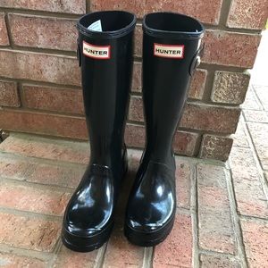 Hunter Original Kids Black Gloss Boots